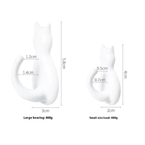 Ganchos Autoadhesivos de Plástico con Diseño de Gato de Dibujos Animados para Decoración de Dormitorio de Niñas - Product Image 6
