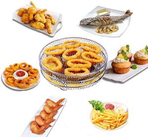 Accesorios para Freidora de Aire S057 de Acero Inoxidable, Rejilla de Deshidratación Apilable de Tres Niveles, Antiadherente y Segura para Alimentos - Product Image 2