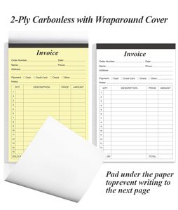 Libreta de Facturas sin Carbón 5.5x8.5" con Logotipo Personalizado, Libreta de Pedidos de Compra de 2 Partes, Formulario de Pedido A5B6, Cuaderno de Recibos con Cartón - Product Image 4