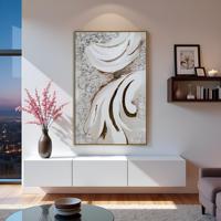 Peinture à l'huile sur toile abstraite de style moderne, thème nature morte, art mural de montagne, imperméable, écologique, fait main, décoration intérieure