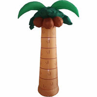 Décoration gonflable d'extérieur en forme de palmier, grande sculpture de plante tropicale simulée pour l'affichage visuel de festivals et thèmes de vacances
