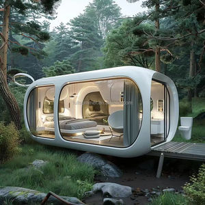 Gelecek Villa konteyner ev mobil otel kapsül Modern modüler ev prefabrik yapı kapsül ev - Product Image 4