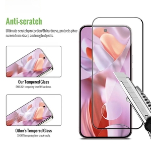 Protection d'écran en verre trempé HD transparent ultra-fin à couverture intégrale avec impression soyeuse 9H, personnalisée en usine, pour Google Pixel 10 11 Pro XL 9a - Product Image 4