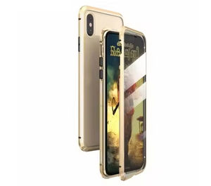 غطاء هاتف مغناطيسي مضاد للماء وبصمات الأصابع بحماية 360 درجة لهواتف 15 و16 و17 برو ماكس مع زجاج مقوى على الجانبين وإطار معدني - Product Image 5