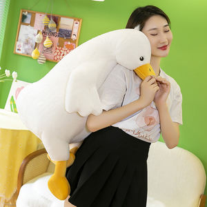 Bonito juego de juguetes de peluche de ganso blanco, muñecos de ganso grandes de peluche suave con picos y pies amarillos, juguetes de peluche - Product Image 5
