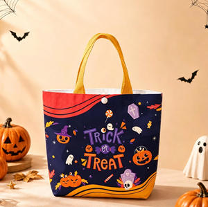 Bolsa <span class=keywords><strong>de</strong></span> Lona <span class=keywords><strong>de</strong></span> Boutique con Diseño <span class=keywords><strong>de</strong></span> Dibujos Animados para Guardar Dulces <span class=keywords><strong>de</strong></span> Halloween, Bolsa Reutilizable para Recoger Dulces, Bolsas <span class=keywords><strong>de</strong></span> Halloween para Regalo Navideño para Niños - Product Image 3
