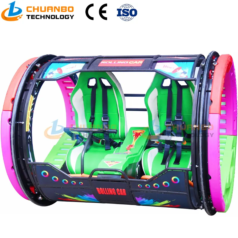 Outdoor Carnival Amusement Park Rides Happy Double players 360 Degree Remote Control Rolling Car