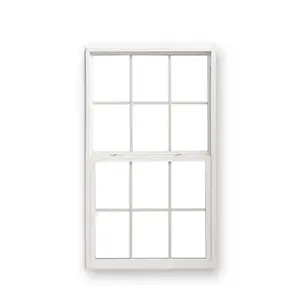 Fenêtres à guillotine double en vinyle américain personnalisé low e blanc