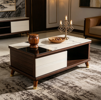Meuble TV moderne de luxe personnalisé avec rangements et vitrines pour salon, ensemble de meubles de maison