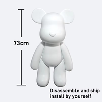 Promotion : Grands modèles d'ours fluides DIY, tailles 53/73cm/100cm, Ours Fluid Violence de grande taille, Ours fluide DIY avec peinture par coulage