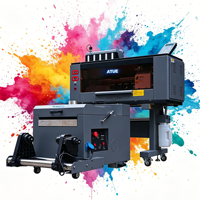 ATUE A3 Harga Pabrik Berkualitas Tinggi XP600 2*PCS Printer DTF Film PET Tinta Pigmen 4 Warna Baru Garansi 1 Tahun