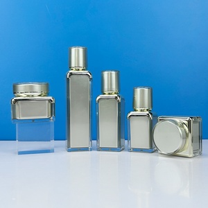 Luxury Gold Ceramic <b>Plastic</b> Lotion Bottles 30ml 80ml 120ml Customized Cream <b>Jars</b> Cosmetic Packaging Container Set - Product Image 6