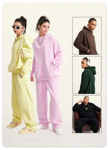 เสื้อมีฮู้ดผ้าฟลีซผสม385กรัมสำหรับผู้หญิงเสื้อมีฮู้ดปักลายออกแบบได้ตามต้องการสำหรับ H5415 - Product Image 2