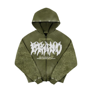 2025 Unisex Comfortable Soft Stylish Breathable Hoodie <b>Set</b> High Quality 100% Cotton Casual <b>Knitted</b> Seamless Fusing Spring Hot - Product Image 5