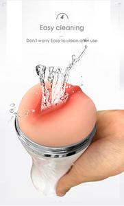 Masturbatore Maschile Realistico in TPR con Vibrazione, Giocattolo per Adulti, Vagina Tascabile, Stimolatore per Sesso Orale, Masturbatore a Forma di Vagina Reale - Product Image 3