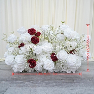 DKB Artificial <b>Flowers</b> Custom White <b>Flower</b> Runner Artificial Silk Aisle <b>Flower</b> for Festival and Wedding Party Decorations - Product Image 2