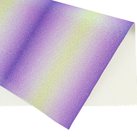 30*136cm Fine Shiny Glitter Gradient Printed Faux Leather Sheets Roll for Hair Bows Garments Handbags Keys Sofas