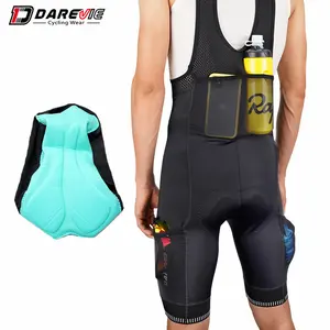 Darevie黑色经典自行车围兜短裤，高密度加厚平锁缝制自行车短裤底部
