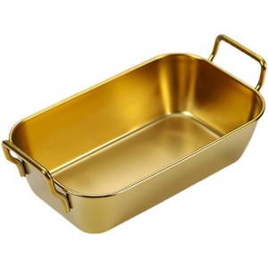 Stainless Steel Double Ear Snack Basket Square Shape For French Fries Fried Chicken Restaurant Commercial Use - Product Image 2