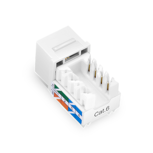 Cat6 RJ45 8P8C Trắng <span class=keywords><strong>Keystone</strong></span> <span class=keywords><strong>Jack</strong></span> mô-đun <span class=keywords><strong>UTP</strong></span> không được che chở đấm xuống 90 độ 12 cái/gói - Product Image 3