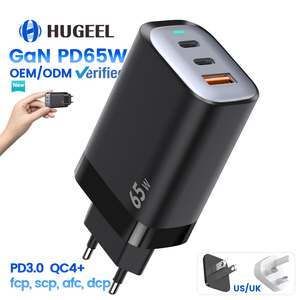 65W GaN PD Hızlı Şarj Dizüstü Bilgisayar Şarj Cihazı USB-C AC Adaptör QC3.0 Katlanabilir Geri Çekilebilir Kablo 3'ü 1 Arada Seyahat Adaptörü - Product Image 1