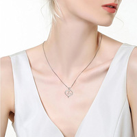 Bijoux équestres collier pendentif cheval coeur d'amour en argent sterling 925 pour hommes femmes