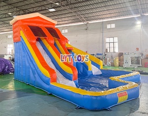 Toboggan aquatique gonflable pour enfants certifié CE, double piste, pour <span class=keywords><strong>location</strong></span> commerciale en extérieur, <span class=keywords><strong>avec</strong></span> <span class=keywords><strong>piscine</strong></span> - Product Image 3