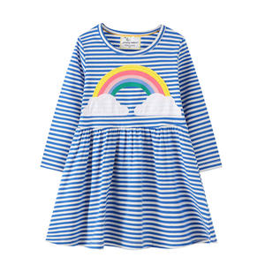 Vêtements d'été pour bébés, robes pour enfants, robes décontractées pour filles, robe de nuit avec arc-en-ciel, vente en gros - Product Image 1