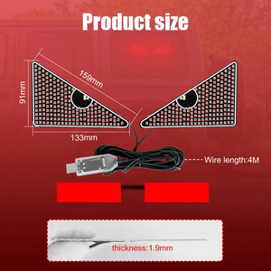 Nuevas Luces <span class=keywords><strong>LED</strong></span> para Ventana Trasera de Automóvil Avalon, Tiras de Luces, Panel de Luz, Conector B, Pantalla para Parabrisas de Automóvil, Ojos de Diablo, Lámparas Decorativas - Product Image 2