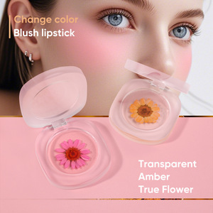 บลัชออนแก้มรูปดอกไม้โลโก้สั่งทำได้ เมคอัพวิเศษ สีใส แบรนด์ส่วนตัว ลิปสติกเปลี่ยนสีได้ 5 สี ครีมบลัช - Product Image 5