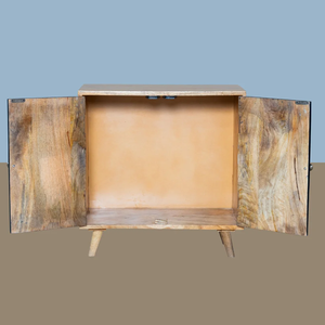 Direct inde bois massif indien artic porte buffet armoire de rangement noir porte extensible pour la maison salon hôtel hôpital - Product Image 2