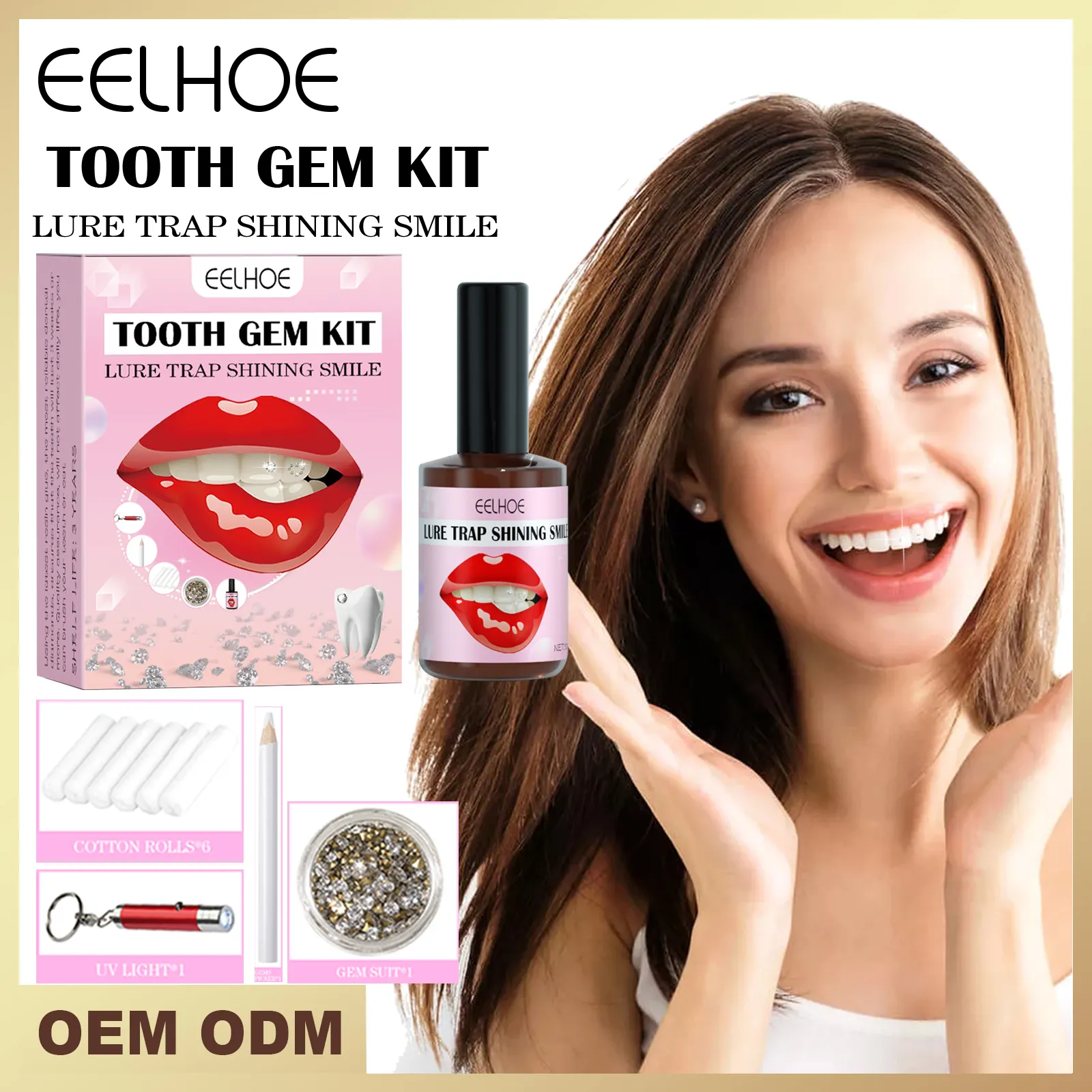 EELHOE Zahn GEM Kit Oral Crystal Kit Dental Bunte Kristall zahn Schmuck Edelstein Ornamente Dekoration