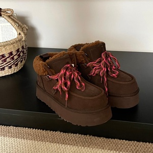 Botas de Nieve Antideslizantes de Diseño Original Premium para Otoño e Invierno, con Cordones, Forradas de Piel de Oveja, Cálidas, Casuales, para Hombre y Mujer - Product Image 4