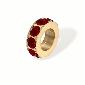 Colgante de Acero Inoxidable 316L con Baño de Oro de 14k/18k, No se Deslustra, con Dijes de Piedras de Nacimiento de Diamantes de Imitación para Fabricación de Joyas, Collares y Pulseras - Product Image 4