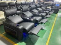 Luxus Einzels itz elektrische Kopfstütze Liege Heimkino Sofa Diamant Theater Möbel Echt leder Stuhl Wohnzimmer Sofa