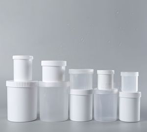 Venta al por mayor de barriles de plástico de boca ancha de 100ml y 1000ml con tapas selladas, envases para pasta de acondicionador, gel de aloe vera y polvo - Product Image 1