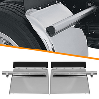 Juego de Guardafangos de Cuarto de Acero Inoxidable Modelo Cascadia de 24"x24", 1 Par Derecho e Izquierdo para Camión Volvo VNL Kenworth, Paquete de 2
