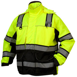 Heavy Duty Safety <b>Jacket</b> for Construction & Roadside <b>Workers</b> High Visibility Winter Workwear Insulated Safety Reflective <b>Jacket</b> - Product Image 2