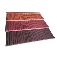 Tuile de toiture en métal revêtue de pierre 0,5 MM Design en forme de vagues Léger Haute qualité pour villa Maison de luxe