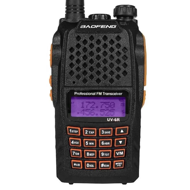 Baofeng BFUV-6R Hoge Kwaliteit Baofeng UV-6R Dual Band Ham Radio Talkie Walkie Long Rang Walkie Talkie Black Handheld 12 Maanden