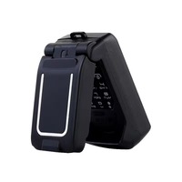 Nouveau modèle J9 – Mini téléphone à clapet 0,66 pouce – Petit téléphone portable avec fonction SOS, écouteurs, radio FM et voix magique mains libres