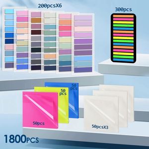 3600 Hojas de Etiquetas Adhesivas de 180 Colores, Marcadores Transparentes para Anotaciones de Libros, Marcadores de Páginas Escribibles, Notas Adhesivas Coloridas - Product Image 2