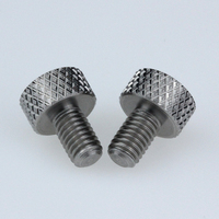 Kenop Penyetel JeaSnn 8-32 Knurled Hand 303 Sekrup Jempol Baja Tahan Karat untuk Kenop Penyetel