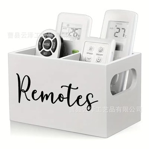 Cross-border wooden desktop remote control <b>storage</b> <b>box</b>, <b>drawer</b>-divided organizer, multi-functional cosmetic <b>storage</b> <b>box</b> - Product Image 3