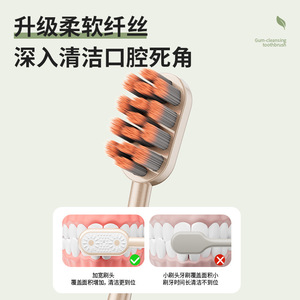 Sweetrip Adult Toothbrush Soft Bristles Gum Care Manual 3 Pack - Product Image 4