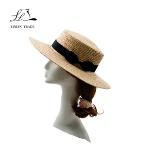 Прямая продажа с завода, изготовленная на заказ соломенная шляпа из рафии, шляпы мадагаскарской соломенной шляпы от производителя