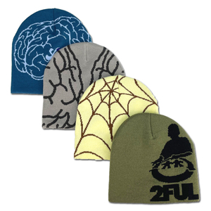 Fabricante OEM, Buen <span class=keywords><strong>Precio</strong></span>, Gorro <span class=keywords><strong>de</strong></span> Satén, Gorro Extra Grande con Diseño <span class=keywords><strong>de</strong></span> Telaraña, Gorros Personalizados con Jacquard - Product Image 4