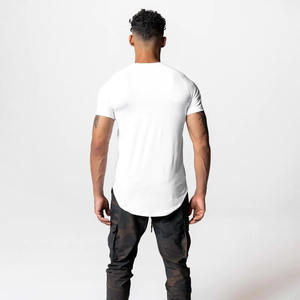 Abbigliamento sportivo da uomo all'ingrosso Mesh materiale traspirante Quick Dry Round <span class=keywords><strong>Hem</strong></span> magliette da palestra personalizzate per uomo - Product Image 2