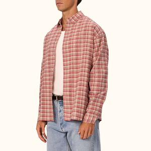 Nuova Collezione <span class=keywords><strong>Camicie</strong></span> a Quadri a Maniche Lunghe per Uomo Alta <span class=keywords><strong>Qualità</strong></span> Camicia Casual Personalizzabile con Logo Bottoni Frontali Disponibile <span class=keywords><strong>Online</strong></span> - Product Image 2
