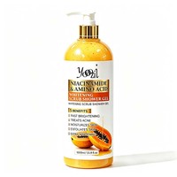 Gel Douche Exfoliant Doux à la Papaye 1000ml OEM Personnalisé, Nettoyant Corporel Éclaircissant à la Papaye pour une Peau Éclatante